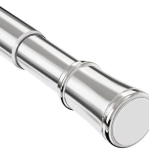 Gardinenstange ohne Bohren – Teleskopstange für Duschvorhänge, einstellbar 110-205 cm, ideal für Schränke und Fenster, s
