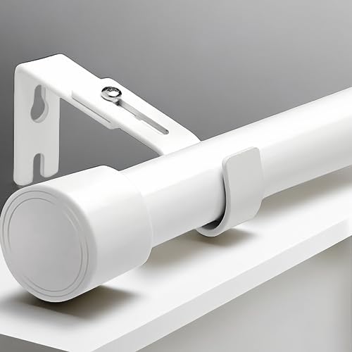 Ausziehbare Vorhangstange von – Verstellbare Gardinenstange für Schlafzimmer, Wohnzimmer, Küche (72-155CM Φ25mm)