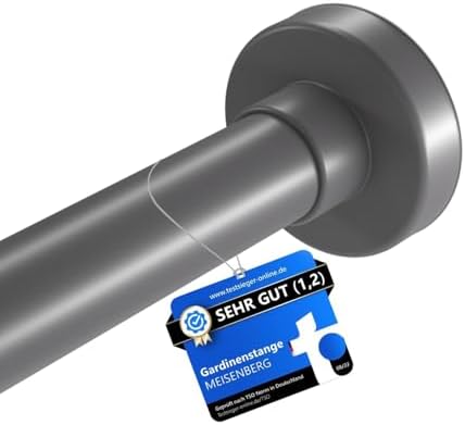 MEISENBERG Teleskopstange ohne Bohren - Multifunktionale Vorhangstange für Fenster und Küche (70-120cm) - Weiß, Ø 25 mm