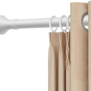 Teleskopstangen von , ausziehbar 40-500 cm, ideal für Wohnmobil, Balkon & Bad, ohne Bohren, Weiß