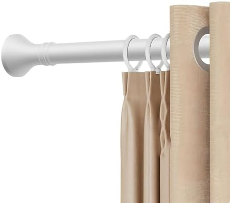 Teleskopstangen von , ausziehbar 40-500 cm, ideal für Wohnmobil, Balkon & Bad, ohne Bohren, Weiß