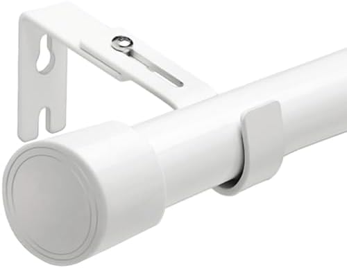 Ausziehbare Vorhangstange von – Verstellbare Gardinenstange für Schlafzimmer, Wohnzimmer, Küche (72-155CM Φ25mm)
