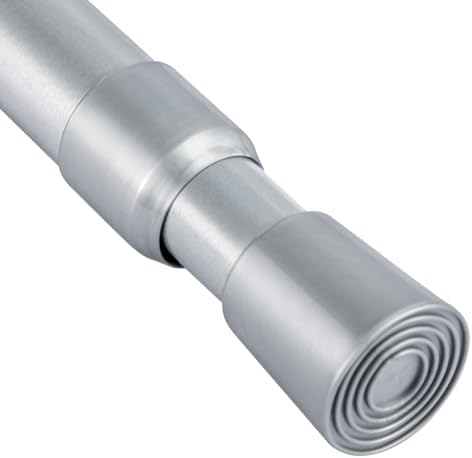 Gardinenstange ohne Bohren 103-190CM, Teleskopvorhangstange für Fenster, Badezimmer & Schrank – Einfache Montage in Weiß