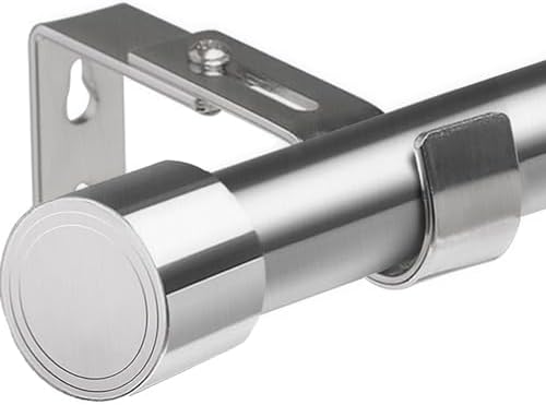 Ausziehbare Vorhangstange von – Verstellbare Gardinenstange für Schlafzimmer, Wohnzimmer, Küche (72-155CM Φ25mm)