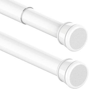 Vorhangstange ohne Bohren – Teleskop Spannstange für Badezimmer & Fenster 73-145CM, weiß, stabil & flexibel