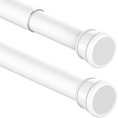 Vorhangstange ohne Bohren – Teleskop Spannstange für Badezimmer & Fenster 73-145CM, weiß, stabil & flexibel