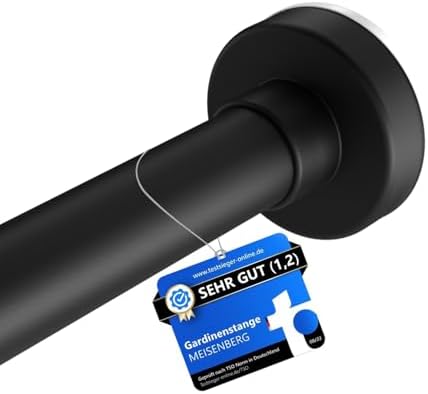 MEISENBERG Teleskopstange ohne Bohren - Multifunktionale Vorhangstange für Fenster und Küche (70-120cm) - Weiß, Ø 25 mm