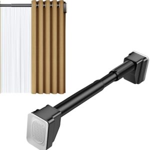 Gardinenstange Ohne Bohren – Teleskopstange Ausziehbar für Badezimmer & Fenster – Schwarz 40-55cm