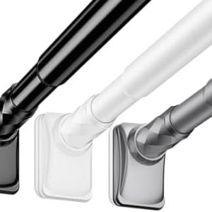 Gardinenstange ohne Bohren 3m-5m - Teleskop-Saugnapf für große Fenster, einfach zu installieren!