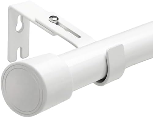 Ausziehbare Vorhangstange von – Verstellbare Gardinenstange für Schlafzimmer, Wohnzimmer, Küche (72-155CM Φ25mm)
