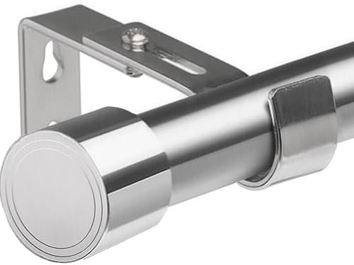 Ausziehbare Vorhangstange von – Verstellbare Gardinenstange für Schlafzimmer, Wohnzimmer, Küche (72-155CM Φ25mm)