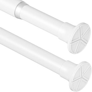 Duschvorhangstange Ohne Bohren - Teleskopstange für Badezimmer, Ausziehbar & Weiß, 115-410cm