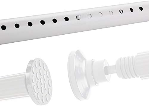 Teleskopstange Schwarz 328-377 cm – No-Drill Vorhangstange für Badezimmer, Schlafzimmer & große Fenster