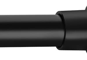 Roller Vorhangstange ohne Bohren 73-194cm – Schwarze Duschvorhangstange für Badezimmer und Garderobe