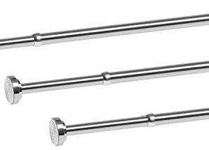 Edelstahl Teleskop Duschvorhangstange 125-230 cm - Montage ohne Bohren für Ihr Badezimmer