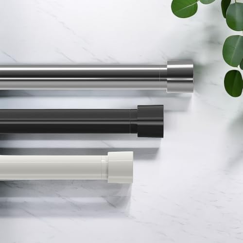 Ausziehbare Vorhangstange von – Verstellbare Gardinenstange für Schlafzimmer, Wohnzimmer, Küche (72-155CM Φ25mm)