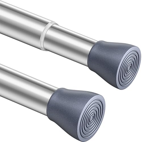 Edelstahl Duschstange ohne Bohren – Einstellbare Teleskopstange für Badezimmer & Balkon, 72-145cm, Schwarz