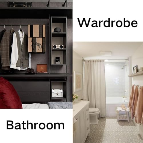 Gardinia Gardinenstange ohne Bohren, einstellbar für Duschvorhang & Schrank (72-145cm, φ25mm, Weiß)