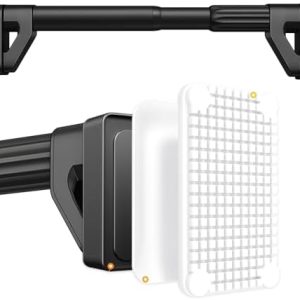 Teleskopstange Schwarz 70-120CM – Ausziehbare Gardinenstange zum Klemmen für Badezimmer und Balkon