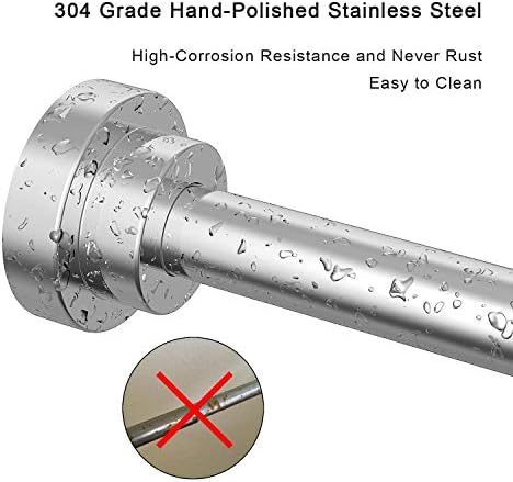 Edelstahl Teleskopstange für Duschvorhänge 120-215cm – Verstellbar ohne Bohren, ideal für Badewanne!