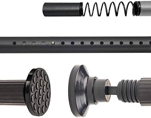 Teleskopstange ohne Bohren von – Ausziehbare Edelstahl Duschvorhangstange für große Fenster und Duschräume (Weiß, 228-2