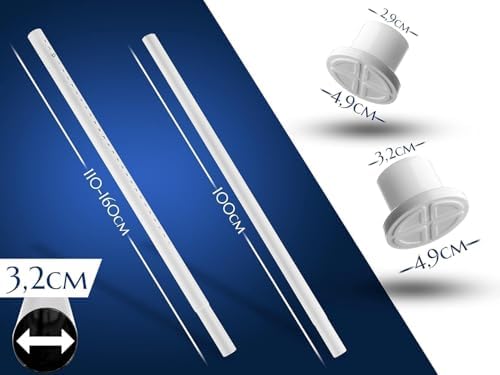 MEISENBERG Gardinenstange ohne Bohren 210-260cm – Robuste Teleskopstange in Matt Schwarz für Vorhänge und Raumteiler