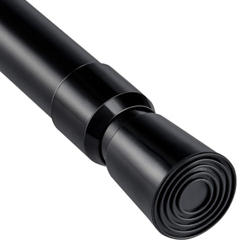 Gardinenstange ohne Bohren 103-190CM, Teleskopvorhangstange für Fenster, Badezimmer & Schrank – Einfache Montage in Weiß