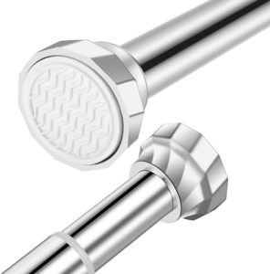 Einstellbare Edelstahl Duschvorhangstange ohne Bohren – Rostfrei & Rutschfest für Badezimmer und Balkon, 198-255cm Teles