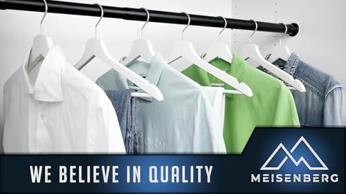 MEISENBERG Gardinenstange ohne Bohren 210-260cm – Robuste Teleskopstange in Matt Schwarz für Vorhänge und Raumteiler