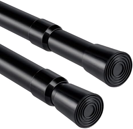 Gardinenstange ohne Bohren 103-190CM, Teleskopvorhangstange für Fenster, Badezimmer & Schrank – Einfache Montage in Weiß