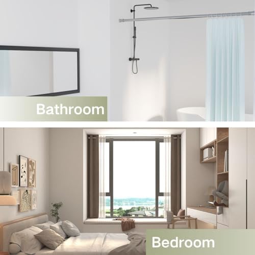 Klemmende Vorhangstange von – Verstellbare Teleskopstange ohne Bohren, ideal für Gardinen, Trennwände und Balkone 65-85