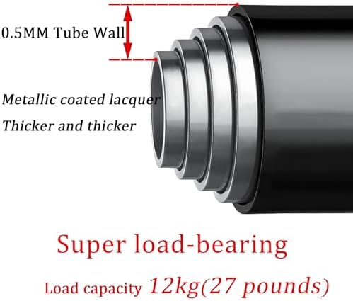 Klemmende Vorhangstange von – Verstellbare Teleskopstange ohne Bohren, ideal für Gardinen, Trennwände und Balkone 65-85
