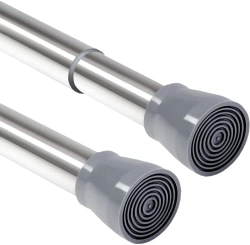 Edelstahl Duschstange ohne Bohren – Einstellbare Teleskopstange für Badezimmer & Balkon, 72-145cm, Schwarz