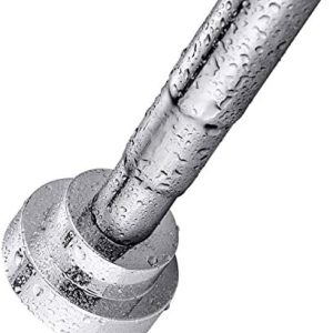 Edelstahl Duschvorhangstange ohne Bohren - Rostfrei & Rutschfest für Badezimmer oder Fenster (66-165,1 cm)