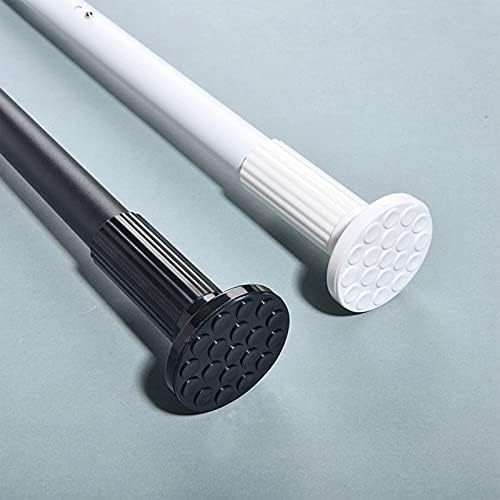 Teleskopstange ohne Bohren von – Ausziehbare Edelstahl Duschvorhangstange für große Fenster und Duschräume (Weiß, 228-2