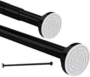 Edelstahl Teleskopstange für Duschvorhänge 120-215cm – Verstellbar ohne Bohren, ideal für Badewanne!