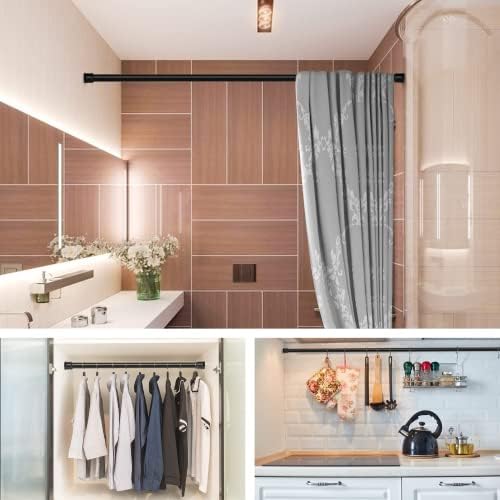 Vorhangstange ohne Bohren – Teleskop Spannstange für Badezimmer & Fenster 73-145CM, weiß, stabil & flexibel