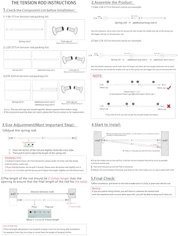 Teleskopstange Schwarz 328-377 cm – No-Drill Vorhangstange für Badezimmer, Schlafzimmer & große Fenster
