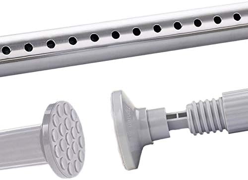 Teleskopstange Schwarz 328-377 cm – No-Drill Vorhangstange für Badezimmer, Schlafzimmer & große Fenster