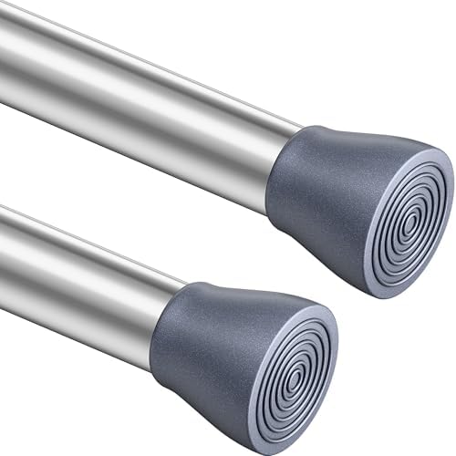 Edelstahl Duschstange ohne Bohren – Einstellbare Teleskopstange für Badezimmer & Balkon, 72-145cm, Schwarz