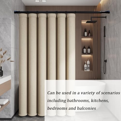 Klemmende Vorhangstange von – Verstellbare Teleskopstange ohne Bohren, ideal für Gardinen, Trennwände und Balkone 65-85