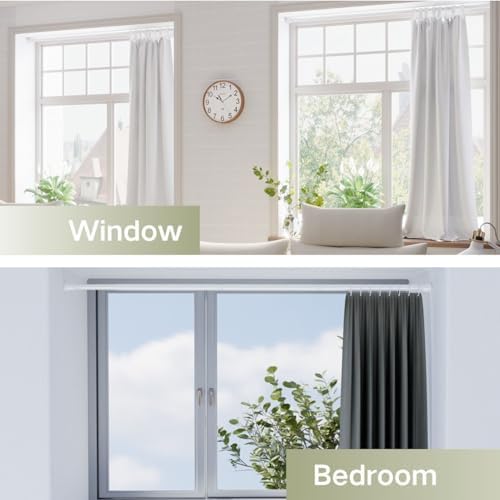 Klemmende Vorhangstange von – Verstellbare Teleskopstange ohne Bohren, ideal für Gardinen, Trennwände und Balkone 65-85