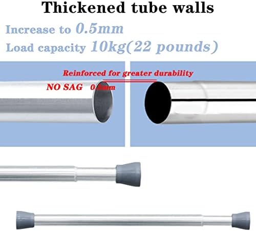 Edelstahl Duschstange ohne Bohren – Einstellbare Teleskopstange für Badezimmer & Balkon, 72-145cm, Schwarz