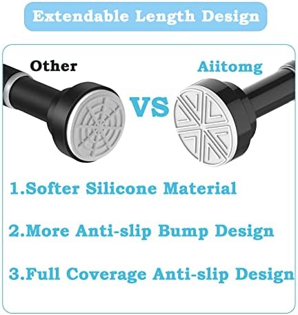 Gardinenstange ohne Bohren von - Verstellbare Teleskopstange für Dusche und Fenster, 62-85CM