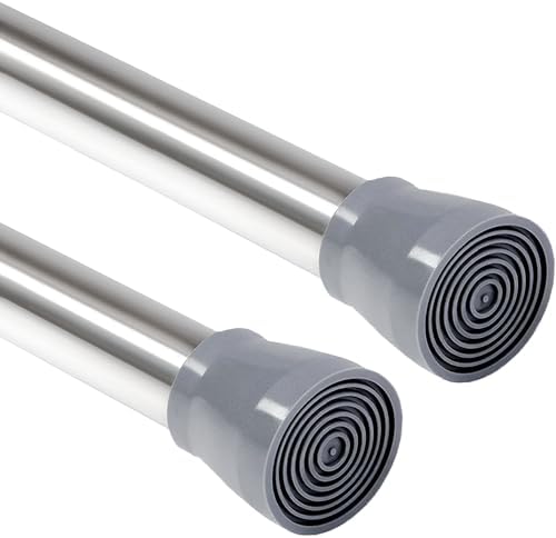 Edelstahl Duschstange ohne Bohren – Einstellbare Teleskopstange für Badezimmer & Balkon, 72-145cm, Schwarz