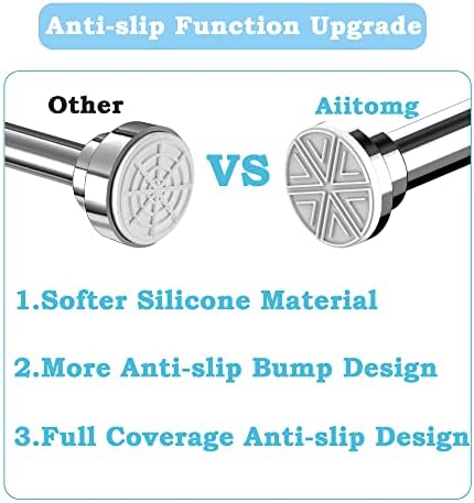 Gardinenstange ohne Bohren von - Verstellbare Teleskopstange für Dusche und Fenster, 62-85CM