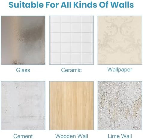 Gardinenstange ohne Bohren 103-190CM, Teleskopvorhangstange für Fenster, Badezimmer & Schrank – Einfache Montage in Weiß