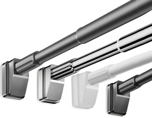Gardinenstange ohne Bohren von XYZ – Teleskop Vorhangstange 40-55cm, flexibel einsetzbar für Bad & Schrank, Ø33mm