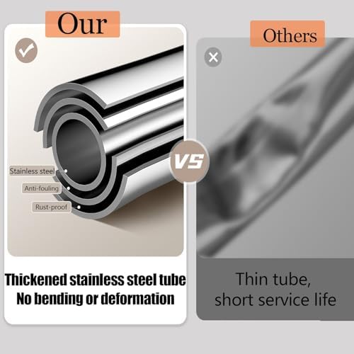 Gardinenstange ohne Bohren 3m-5m - Teleskop-Saugnapf für große Fenster, einfach zu installieren!
