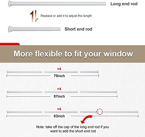 Mattschwarze Edelstahl Gardinenstange 71-472 cm mit Teetassendeckel Halterungen für stilvolle Schlafzimmerdekoration